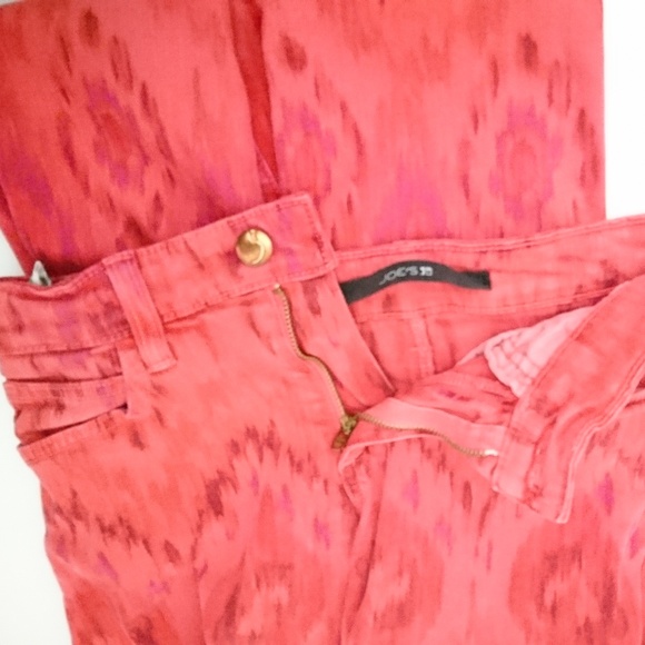 27 Pantalon Joes High Water Ikat Tribal Géranium Skinny Jeans Animal Rouge